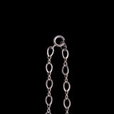 Sterling Silver Multi Stone Heart Charm Necklace