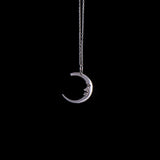 Silver Plated Moon Necklace