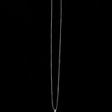 Sterling Silver Necklace with Link Pendant with Purple Stones