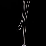 Sterling Silver Necklace with Solid Heart Shaped Pendant