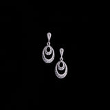 Sterling Silver Double Oval Stud Earrings