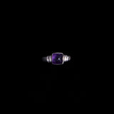 Sterling Silver Ring with Purple Amethyst Stone