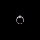 Sterling Silver Ring with Purple Amethyst Stone