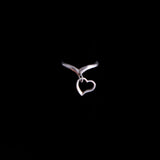 Vintage Silver Heart Dangle Pinky Ring