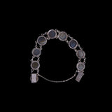 Sterling Silver and Grey Agate Link Bracelet