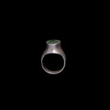Sterling Silver Ring with Oval Green Stone