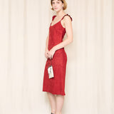 Joseph Suede Rust Midi Dress
