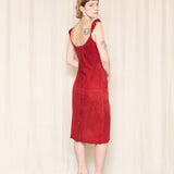 Joseph Suede Rust Midi Dress