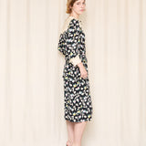 Celine Vintage Silk Floral Print Dress