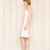 Armani Exchange Vintage Beaded Cream Silk Dress