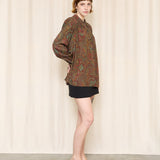 Gucci Vintage 1970's  Silk Printed Blouse