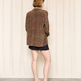 Gucci Vintage 1970's  Silk Printed Blouse