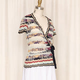 Missoni Colorblock Wrap Top