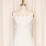 Tadashi Shoji Ivory White Strapless Silk Gown