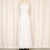 Tadashi Shoji Ivory White Strapless Silk Gown