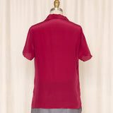 Fuscia Silk Hand Embroidered Blouse