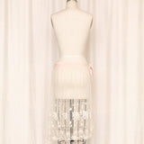 Antique Lace and Silk Wrap Skirt