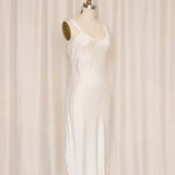 Maryann's White Bias Cut Silk Slip