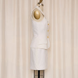 Vertigo Paris White Skirt and Vest Set
