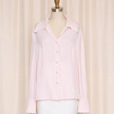 Escada Scalloped Pink Blouse
