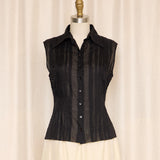 Philosophy di Alberta Ferretti Black Sleeveless Blouse