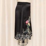 Vertigo Paris Silk Embroidered Skirt