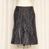 Emilio Pucci Black Skirt with Gold Embroidery