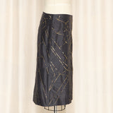 Emilio Pucci Black Skirt with Gold Embroidery