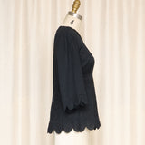Saks Fifth Avenue Cotton Black Blouse