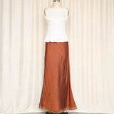 Dosa Silk Sienna Slip Skirt