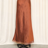 Dosa Silk Sienna Slip Skirt