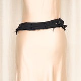 Prada Black Beaded Cloth Belt