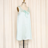 Love, Zelda Mint Green Tie Front Silk Slip