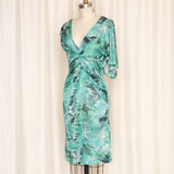 Ungaro Green Floral Silk Dress