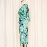 Ungaro Green Floral Silk Dress