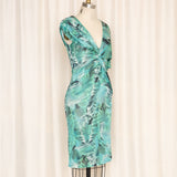 Ungaro Green Floral Silk Dress