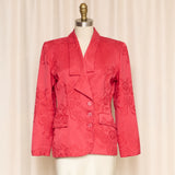 YSL Coral Floral Embossed Blazer