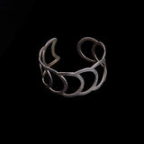 Sterling Silver Wide Layered Cuff Bracelet
