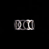 Sterling Silver Wide Layered Cuff Bracelet