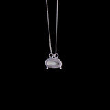 Sterling Silver Necklace with Petite Pearl Pendant (add chain length)