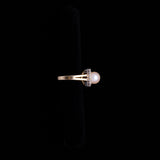 14K Pearl Ring with Surrounding Stones