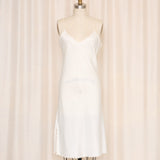 Vintage Cream Scalloped Trim Slip Dress