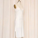 Vintage Cream Scalloped Trim Slip Dress