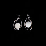 Reversible Mother Of Pearl Sterling Silver Dangles