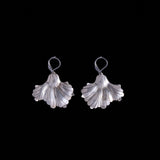 Sterling Silver Flower Shaped Drop Earrings
