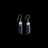 Sterling Silver Lapis Lazuli and Moonstone Drop Earrings