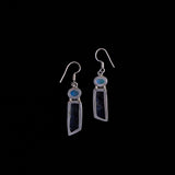 Sterling Silver Lapis Lazuli and Moonstone Drop Earrings