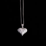 Sterling Silver Puffy Heart Locket Necklace