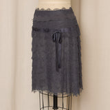 Vintage Blumarine Silk Blend Grey Skirt