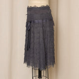 Vintage Blumarine Silk Blend Grey Skirt